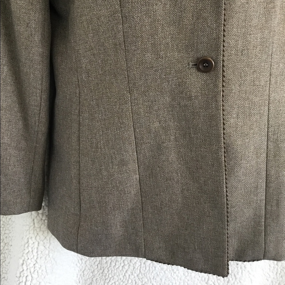New Taylor B. Moss Taupe Blazer Size 10 - Picture 7 of 15